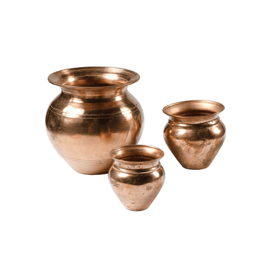Copper Pot Trio Set Accent