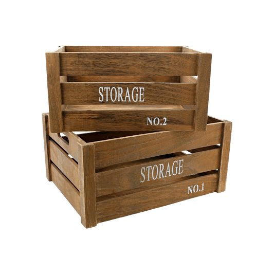 Rustic Orchard Crate Accent