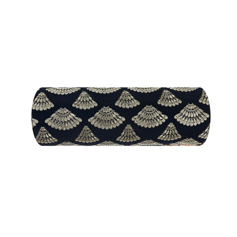 CH56/ Fan Embroidered Bolster Cushion