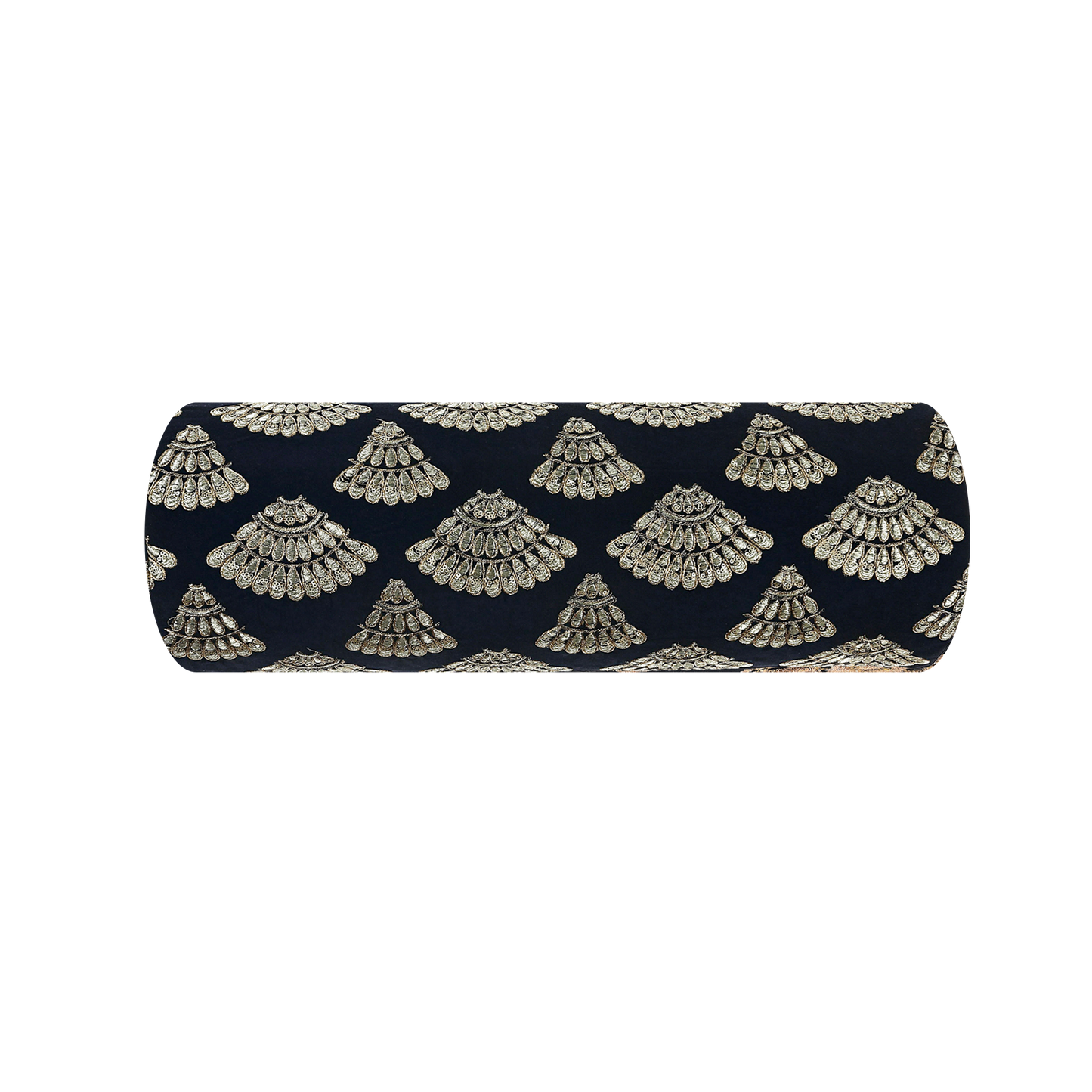 CH56/ Fan Embroidered Bolster Cushion