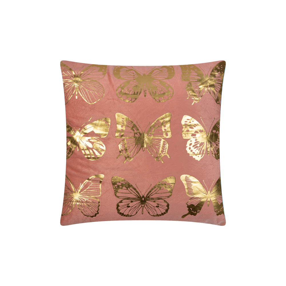 CH17/ Gold Butterflies Cushion