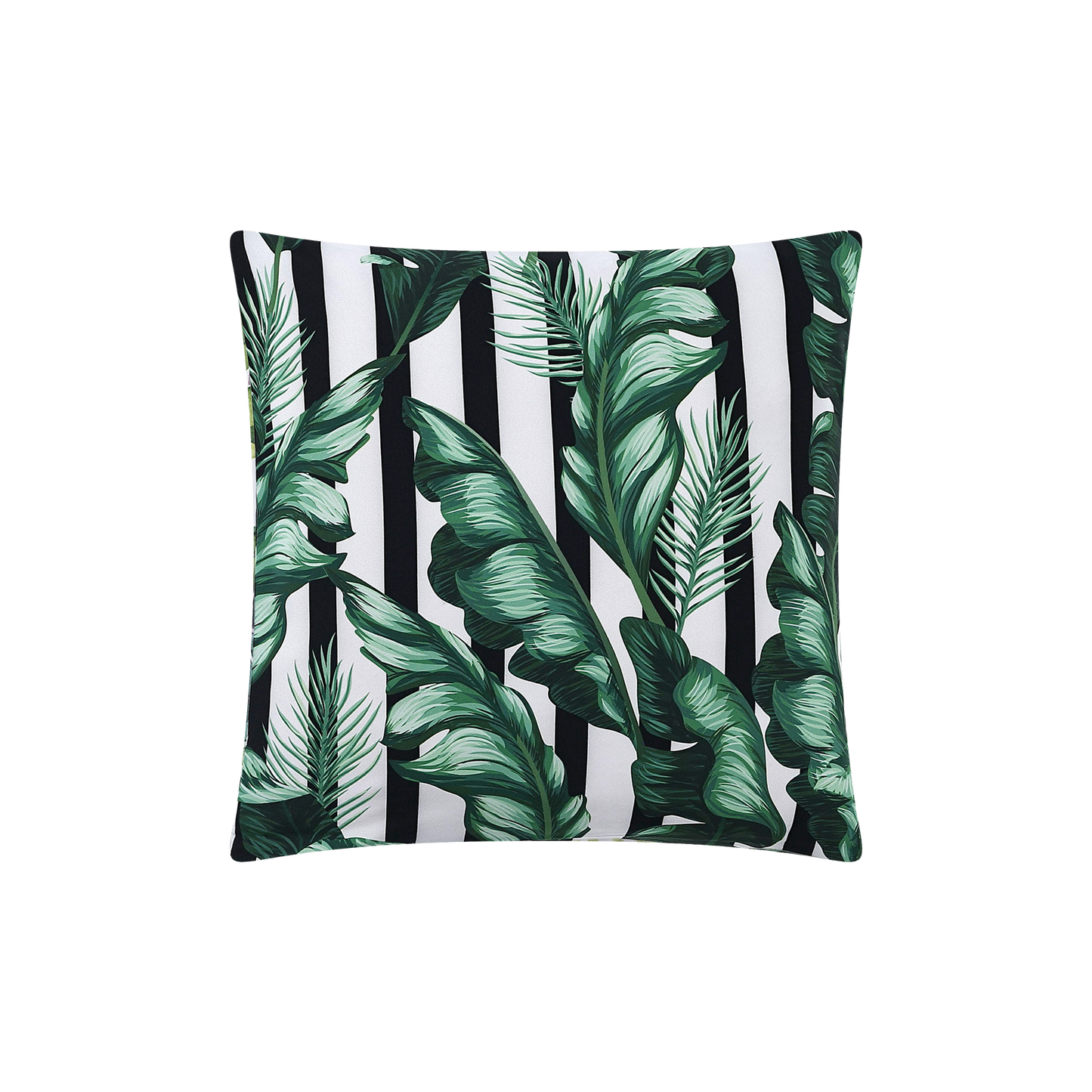 CH23/ Palm and Stripe Pattern Cushion