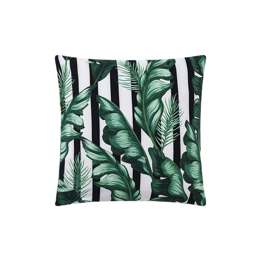 CH23/ Palm and Stripe Pattern Cushion