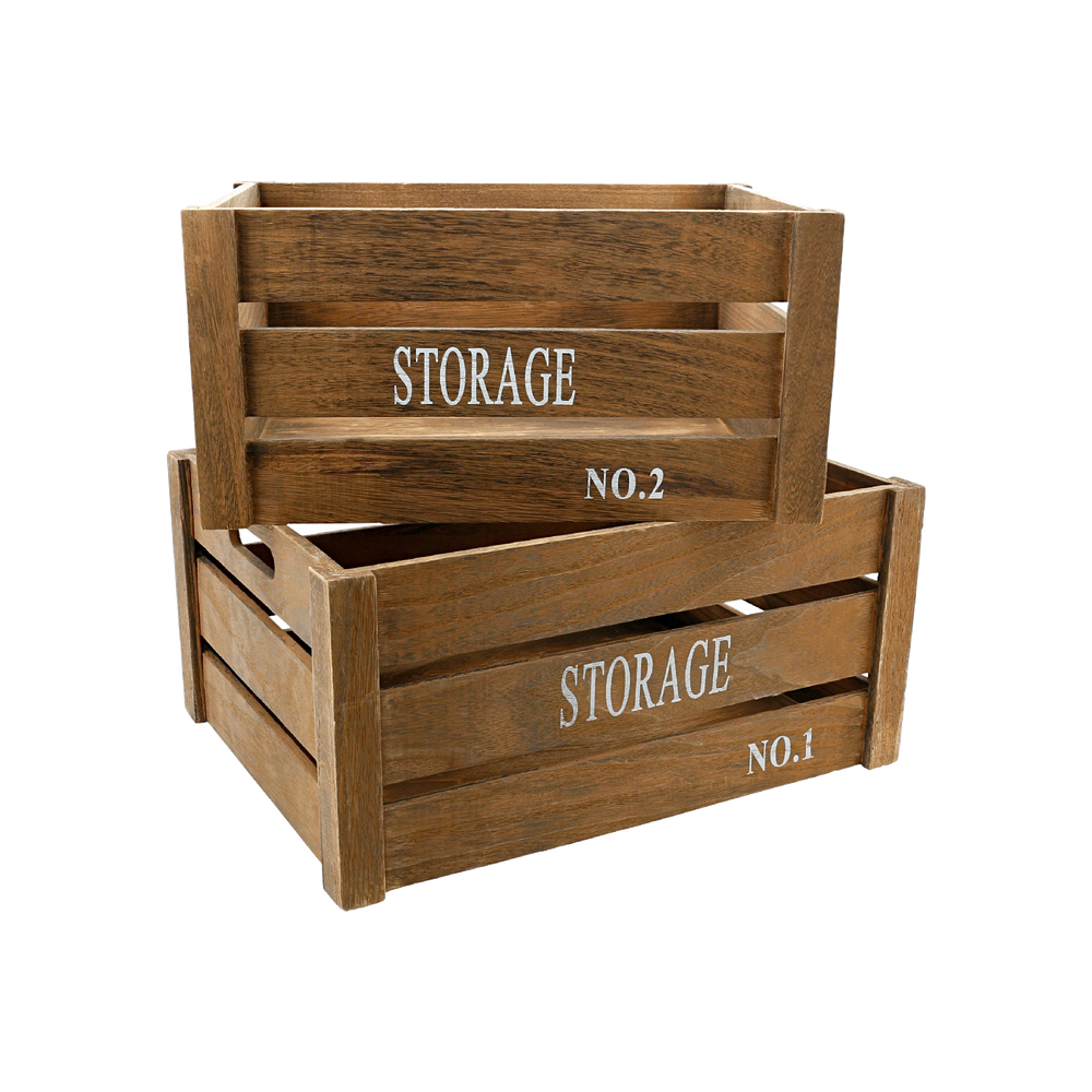 Rustic Orchard Crate Accent