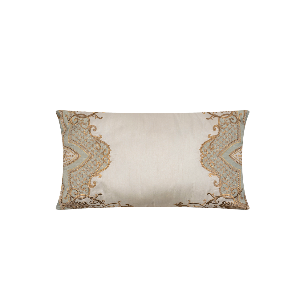 CH55/ Motif Embroidered Lumbar Cushion