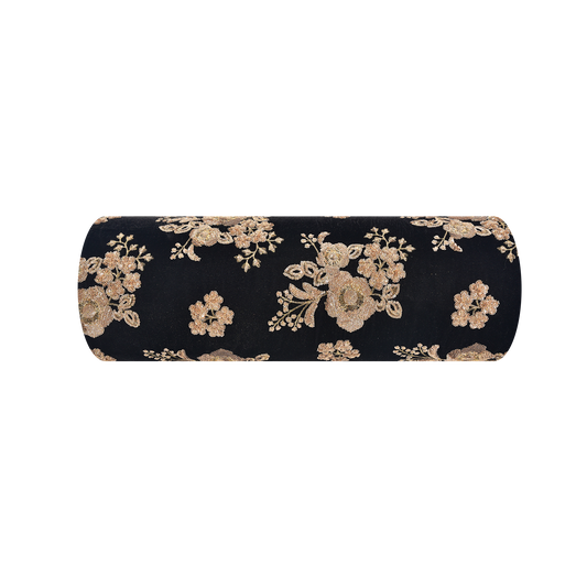 CH57/ Floral Embroidered Bolster Cushion