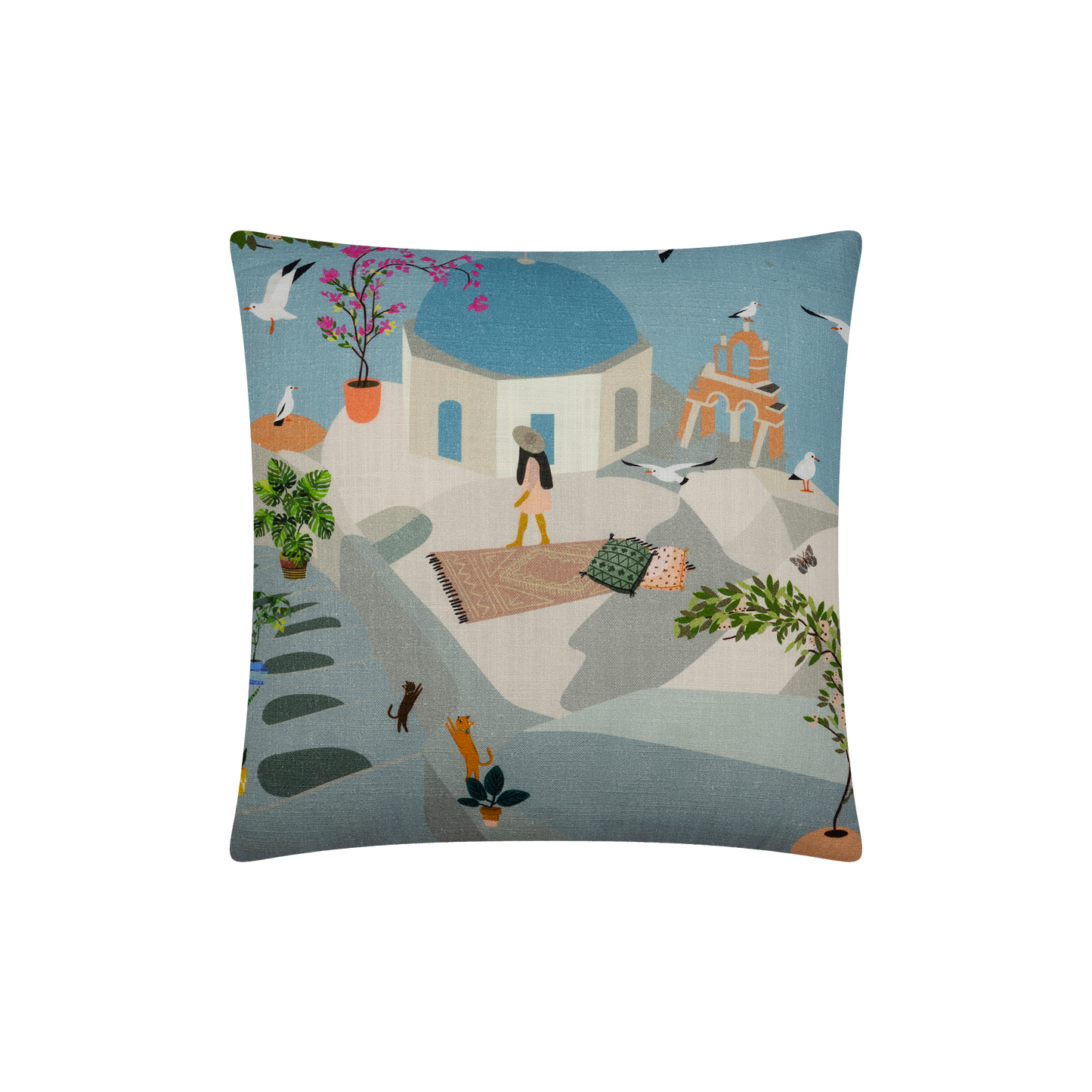 CH08/ Mediterranean Scene Cushion